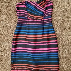 H & M strapless silk dress size 8 real fit is 4.